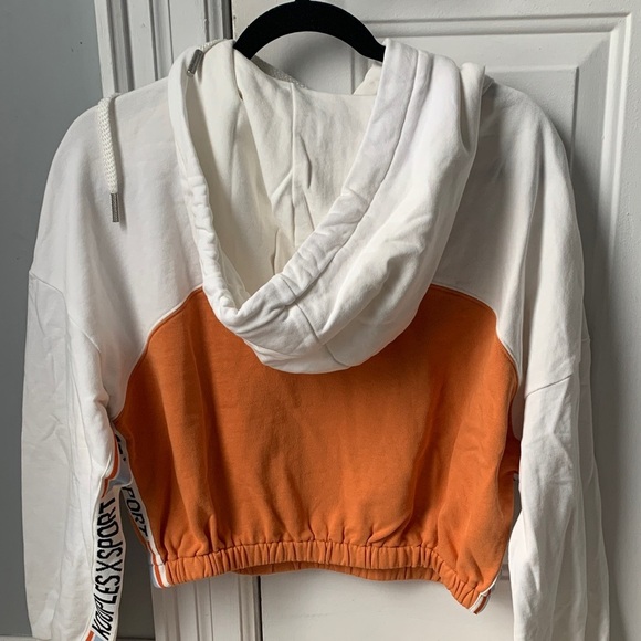 Kooples X Sport Orange and White Hoodie - Picture 4 of 12